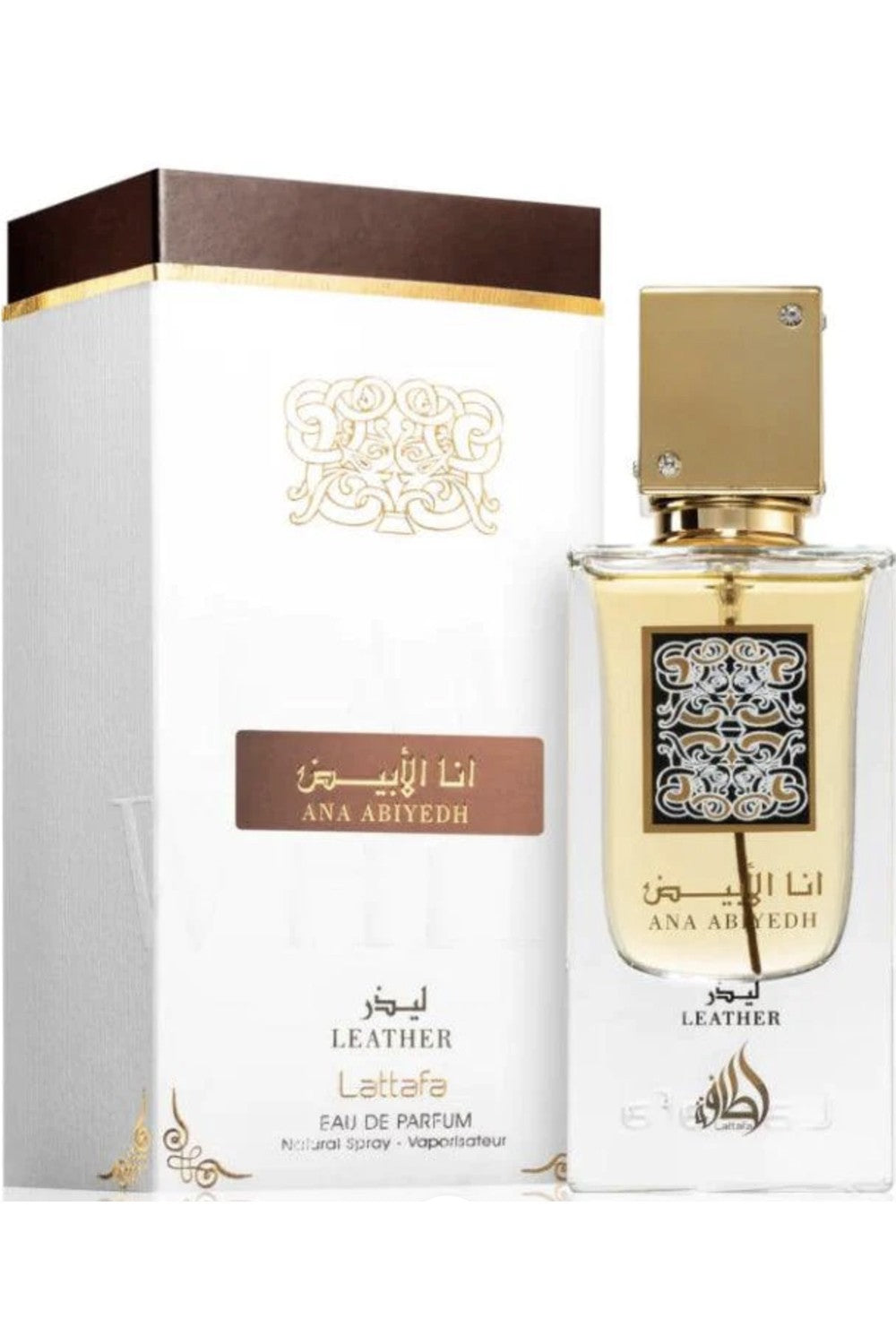 Eau de Parfum Ana Abiyedh Leather Lattafa 60mL - Lattafa Perfumes Dubaï