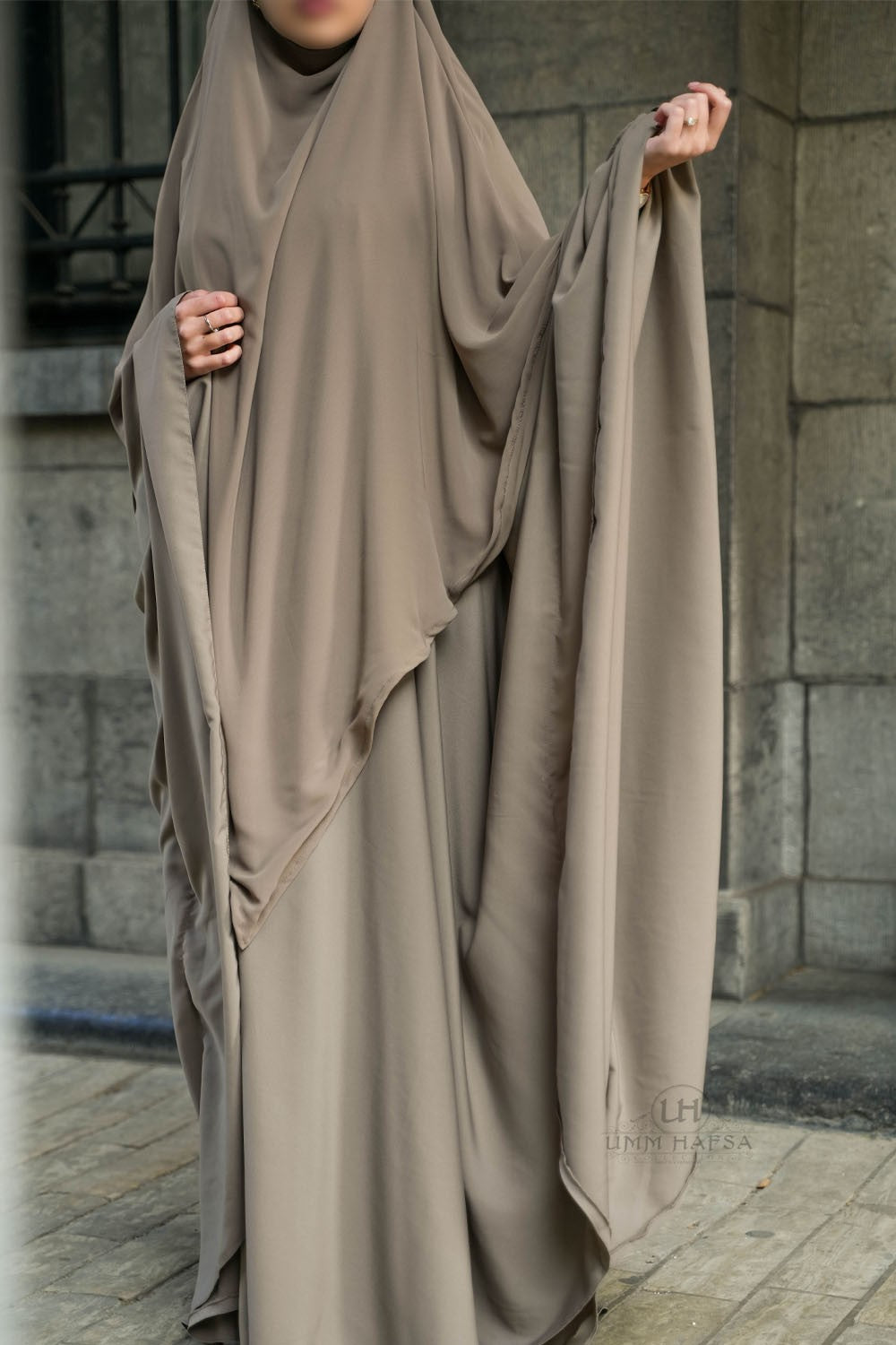 Khimar 2 voiles mousseline Umm Hafsa
