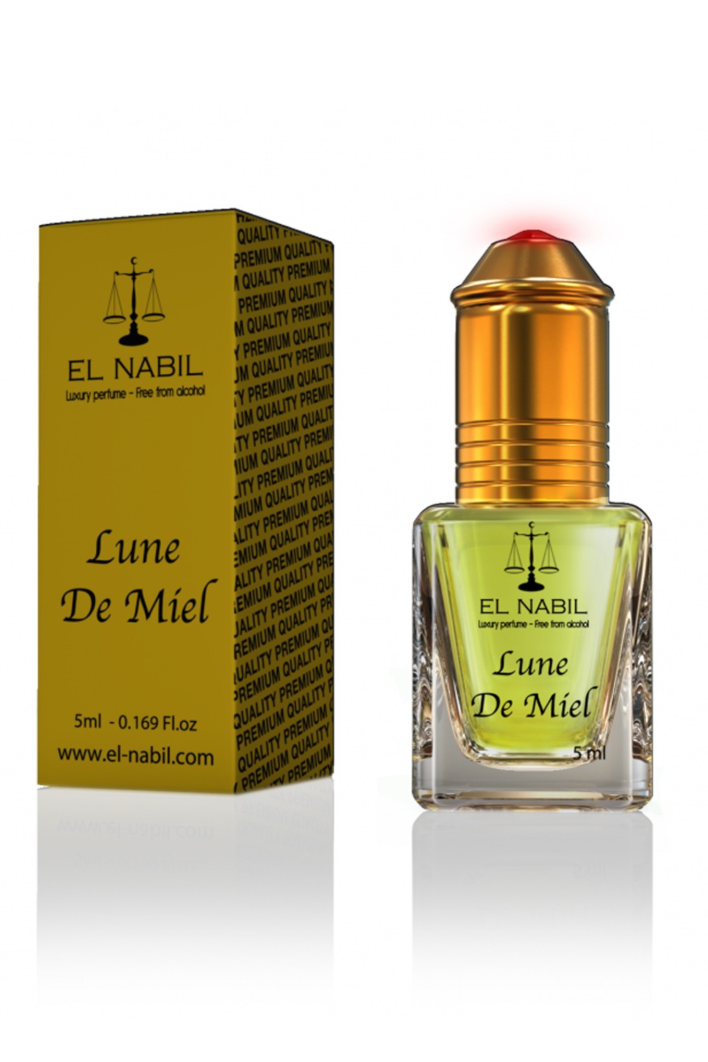 Musc Lune de Miel El nabil 5mL - Extrait de Parfum Sans Alcool - EL NABIL