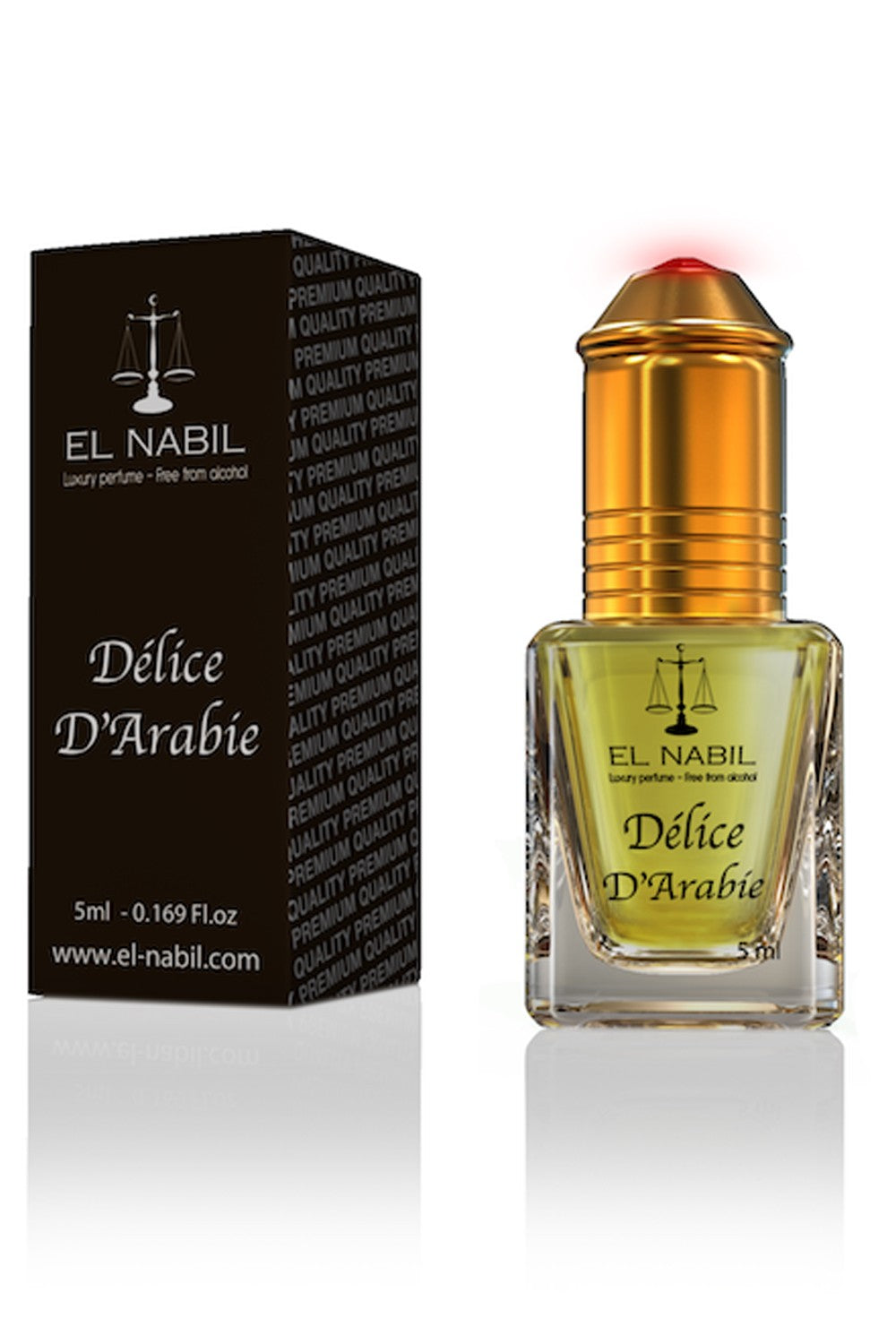 Musc Délice D'arabie El nabil 5mL - Extrait de Parfum Sans Alcool - EL NABIL