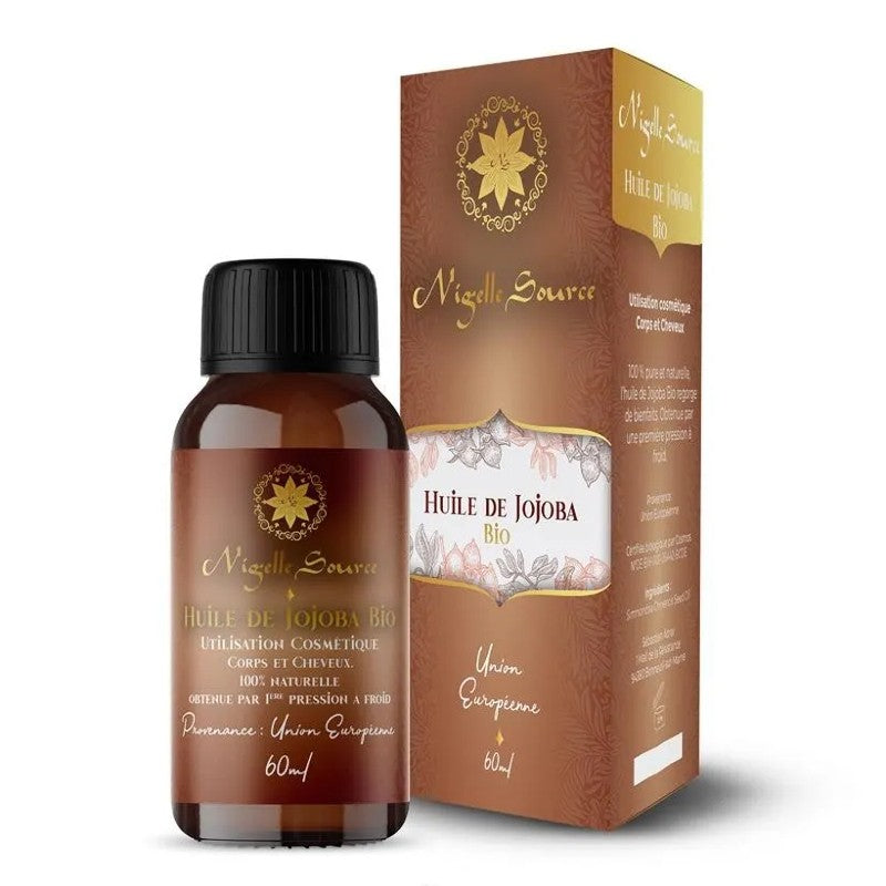 Huile de Jojoba BIO 60ml Usage Cosmétique - Nigelle Source