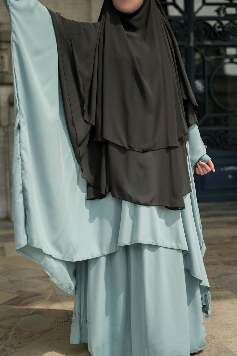 Abaya 2 pièces à clips Umm Hafsa