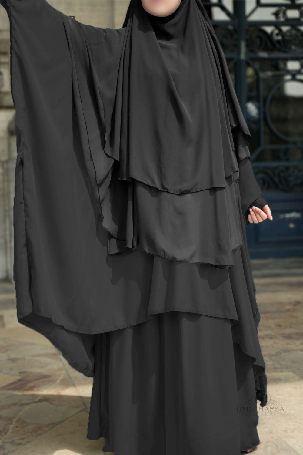 Abaya 2 pièces à clips Umm Hafsa