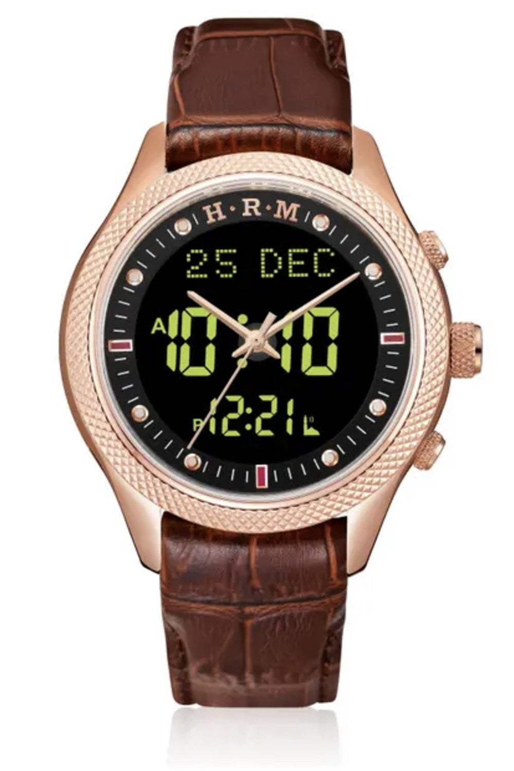 Montre de luxe originale AL-HARAMEEN HA-6105 Montre horaires Azan 50m étanche, Montre azan analogique-numérique