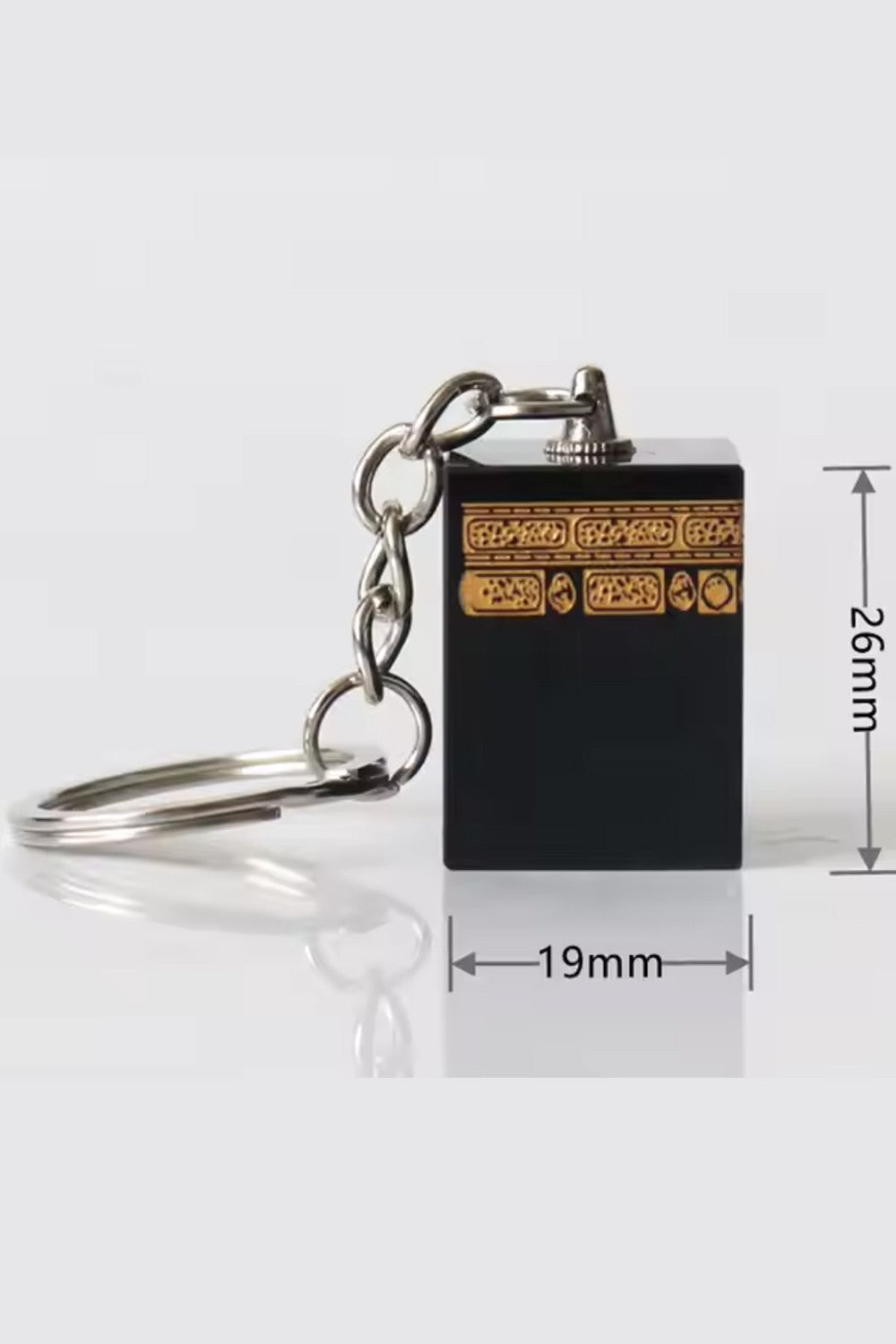 Porte-clés artisanal en cristal Kaaba avec boîte cadeau – Idéal pour Ramadan et l'Aïd