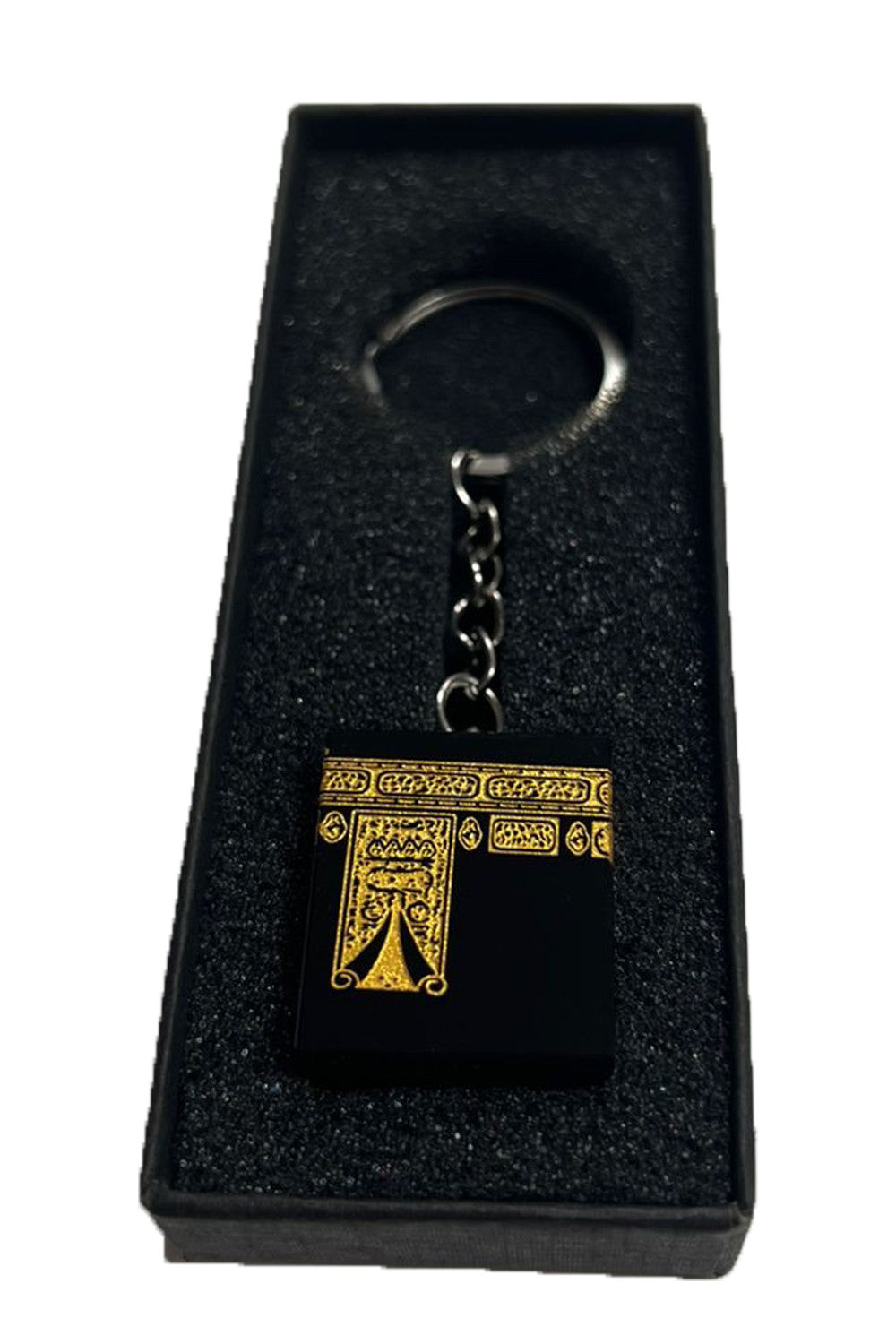 Porte-clés artisanal en cristal Kaaba avec boîte cadeau – Idéal pour Ramadan et l'Aïd
