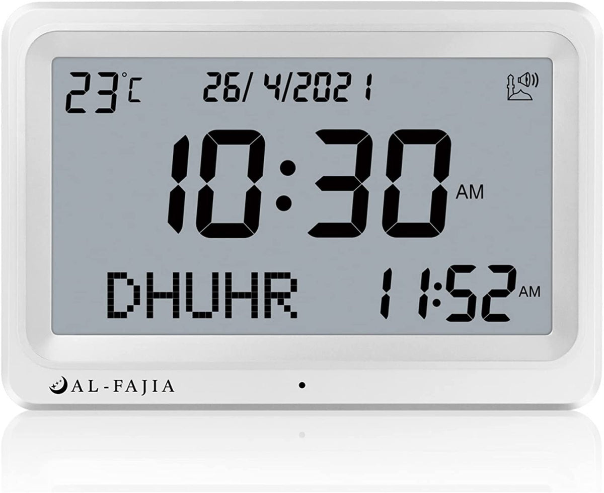 Horloge Adhan AL-FAJIA FAJ-113 Horloge (NOUVEAU MODELE) 8 sons de prière Azan