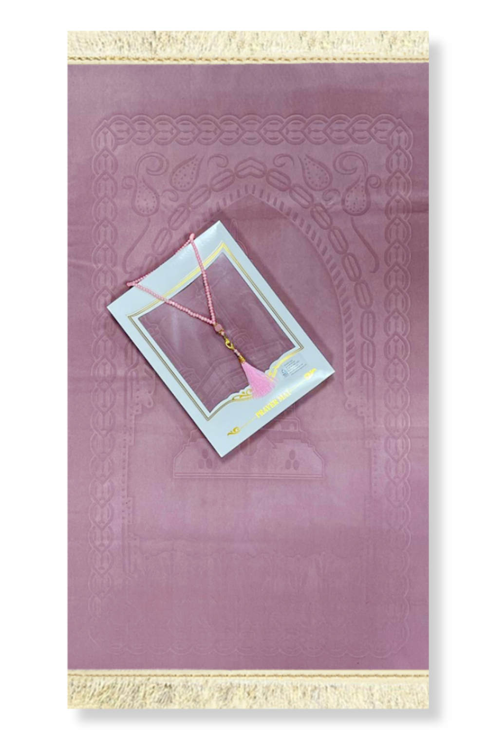 Coffret Cadeau Musulman – Tapis de Prière Velours & Chapelet (Tasbih) Élégant
