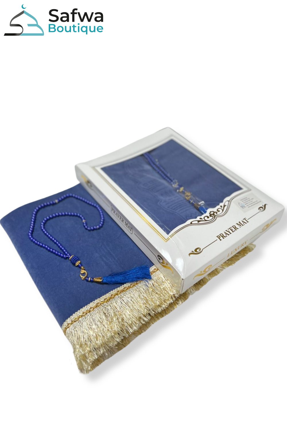 Coffret Cadeau Musulman – Tapis de Prière Velours & Chapelet (Tasbih) Élégant