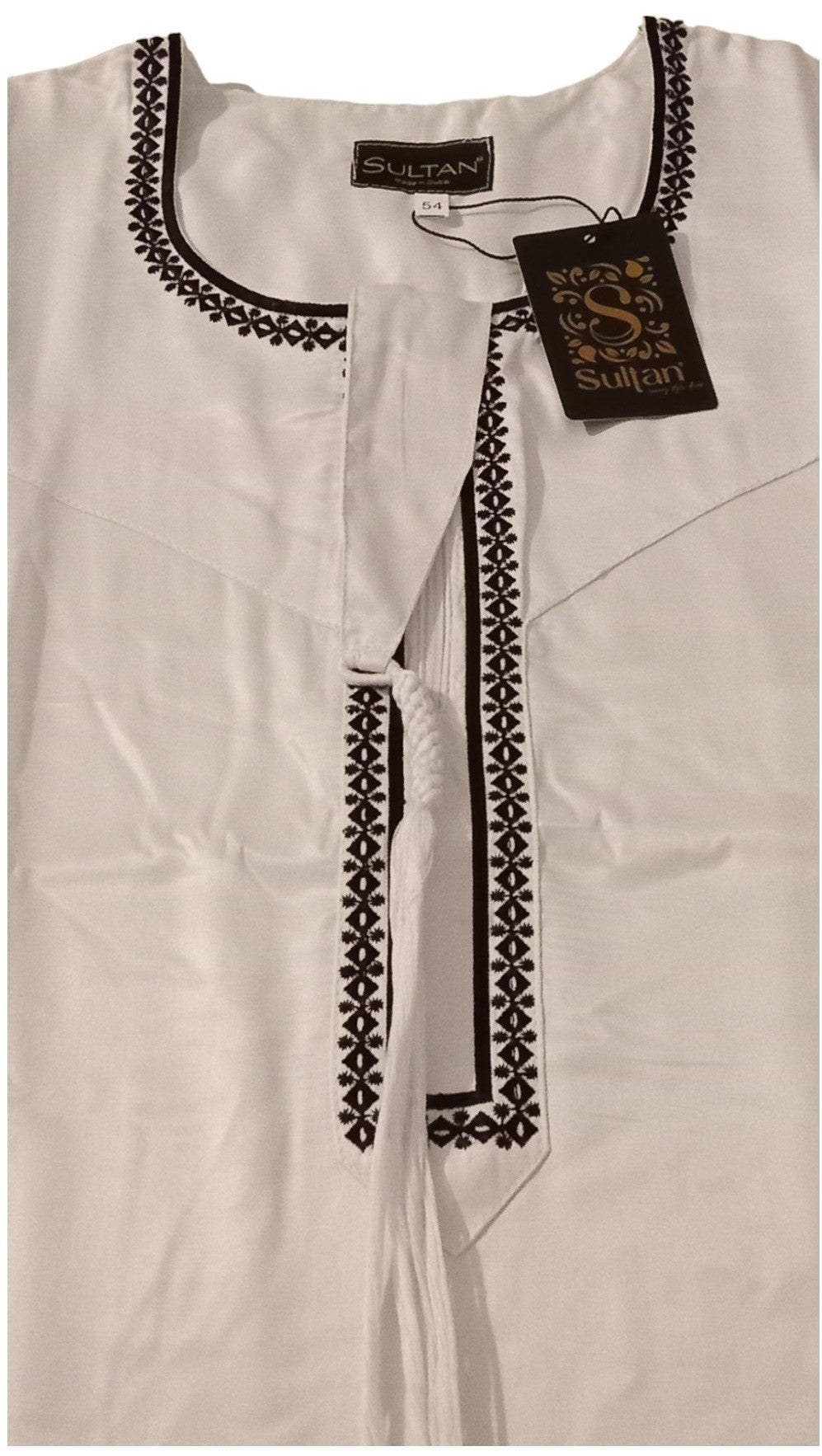 Qamis Omani en tissu satin précieux - Sultan