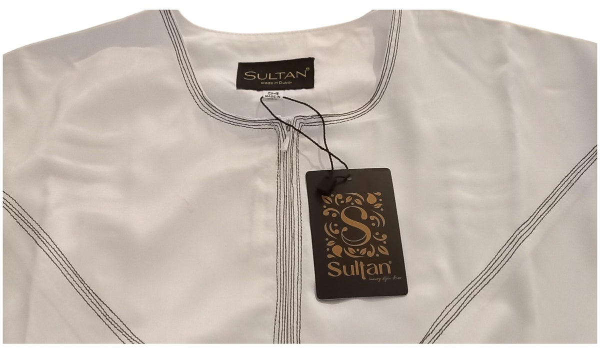 Qamis Émirati en Satin Précieux – Manches Longues | Sultan