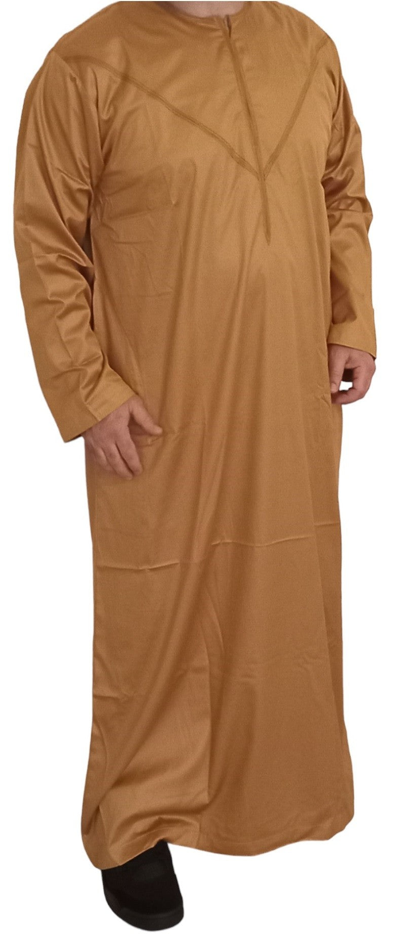 Qamis Émirati en Satin Précieux – Manches Longues | Sultan