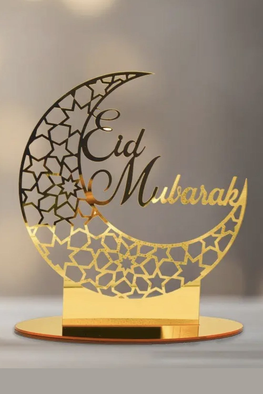 Décoration de table islamique en acrylique - Eid Mubarak 2025