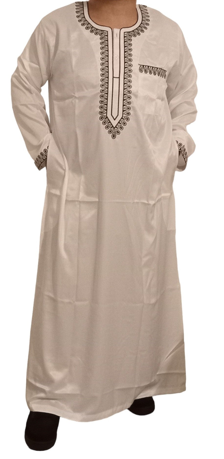 Qamis Sultan Classique Brodé – Manches Longues | Sultan