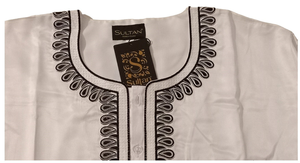 Qamis Sultan Classique Brodé – Manches Longues | Sultan