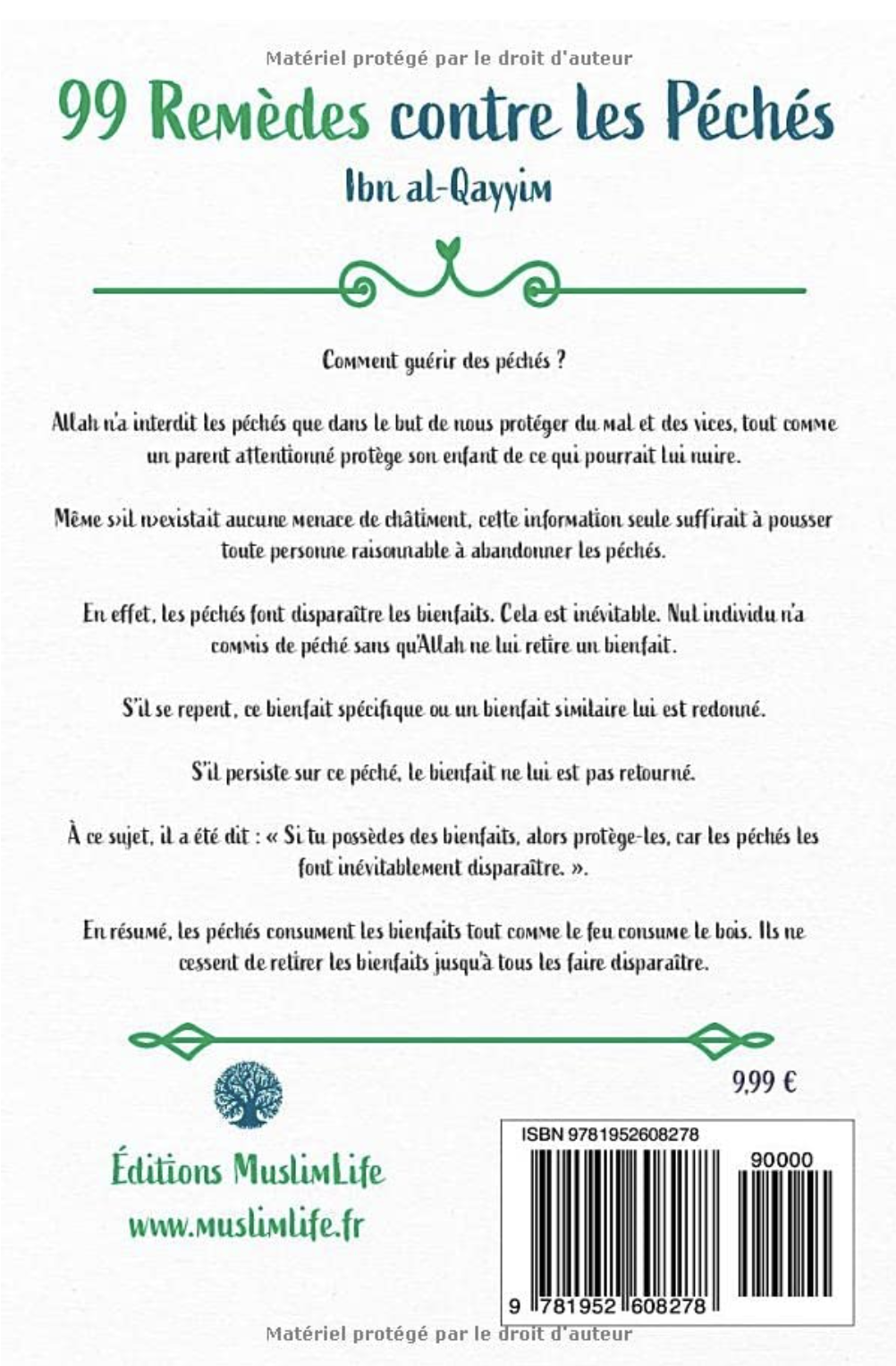 99 Remèdes contre les Péchés de ibn Qayyim - Édition MuslimLife