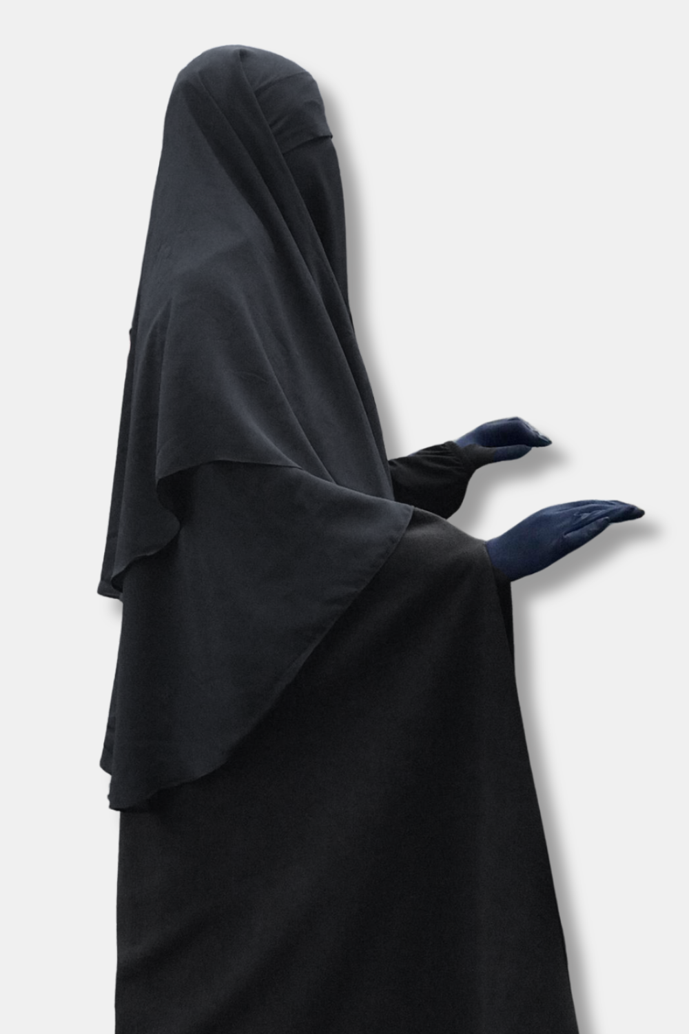 Niqab 2 Pièces à Clips 1m25 Umm Hafsa