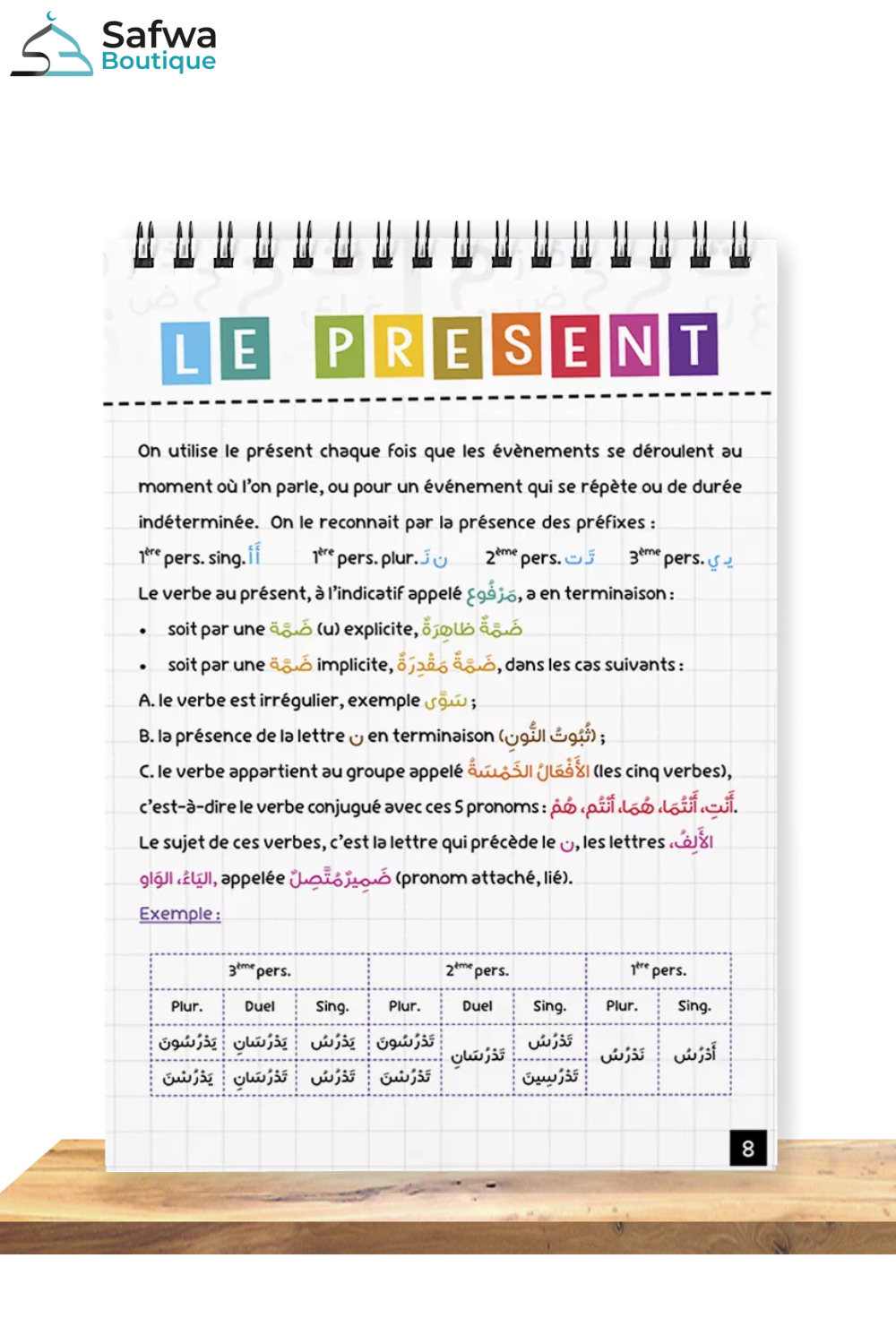 Mots Mêlés - 20 verbes conjugués au présent et au passé | Éditions AL QAMAR