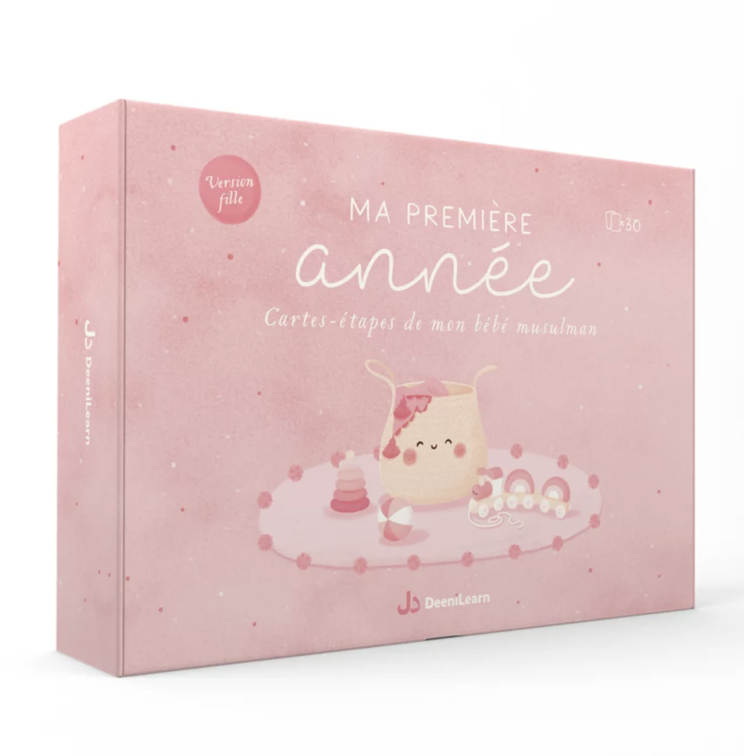 Ma première année - Cartes-étapes de mon bébé musulman (version fille) - EDITION DeeniLearn
