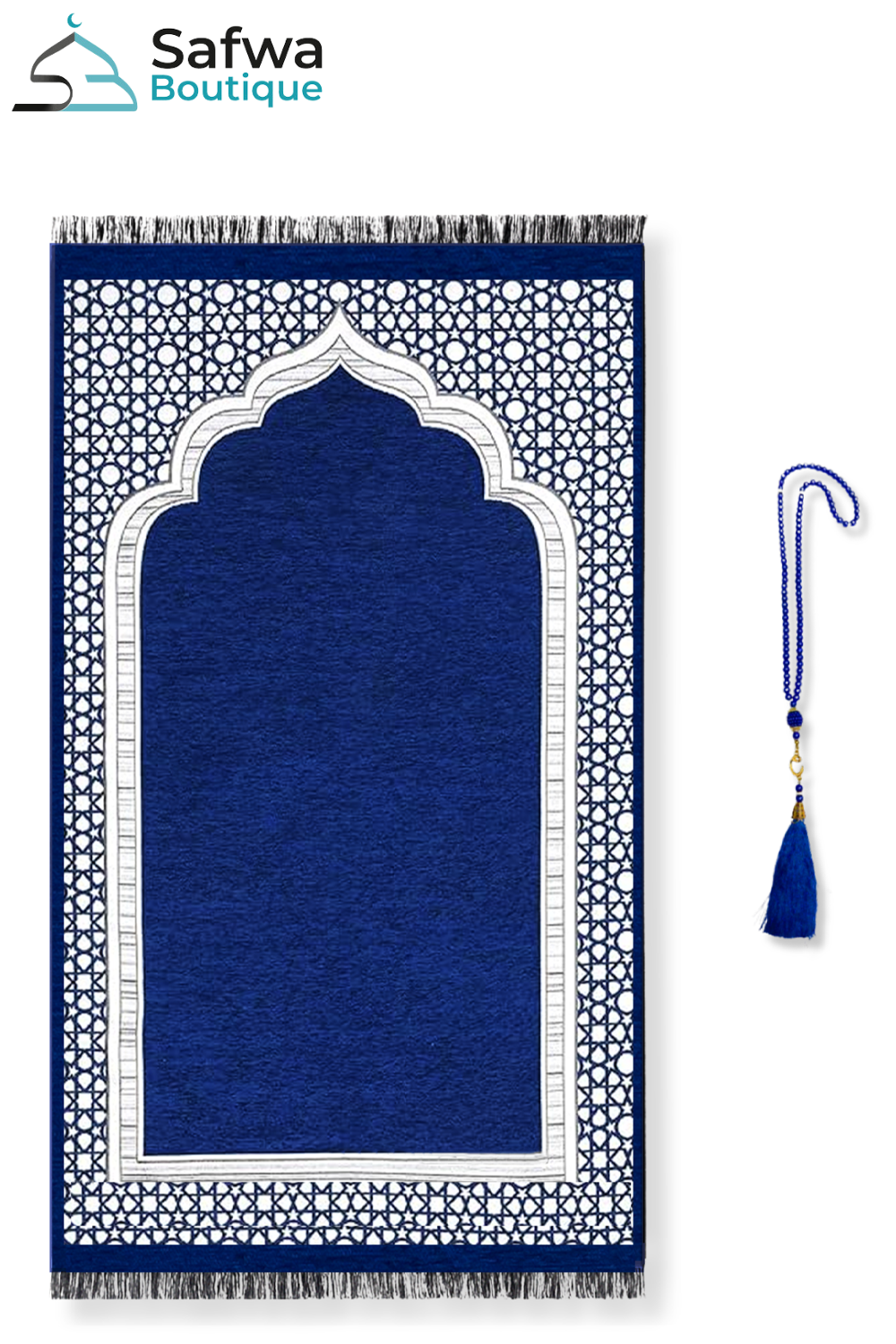 Coffret Cadeau Transparent Élégant – Tapis de Prière & Chapelet (Tasbih) | Muslim Box