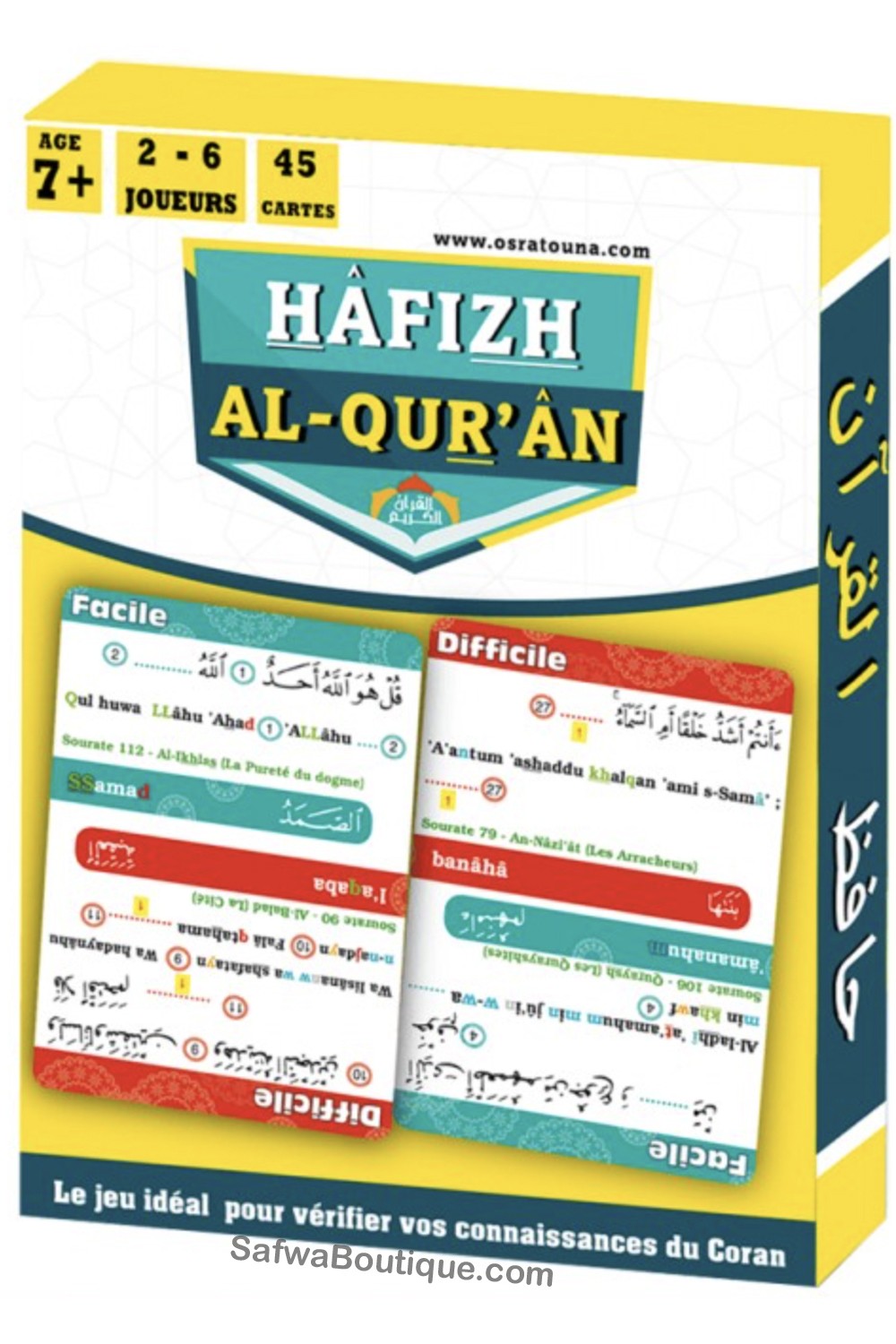 Hâfizh Al Qur'ân (Jeu de cartes autour du Coran : 2 à 6 joueurs - 8 ans et plus) - Osratouna