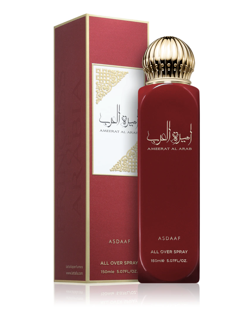 All Over Spray Ameerat Al Arab Asdaaf spray corporel pour femme 150ml - Lattafa Dubaï