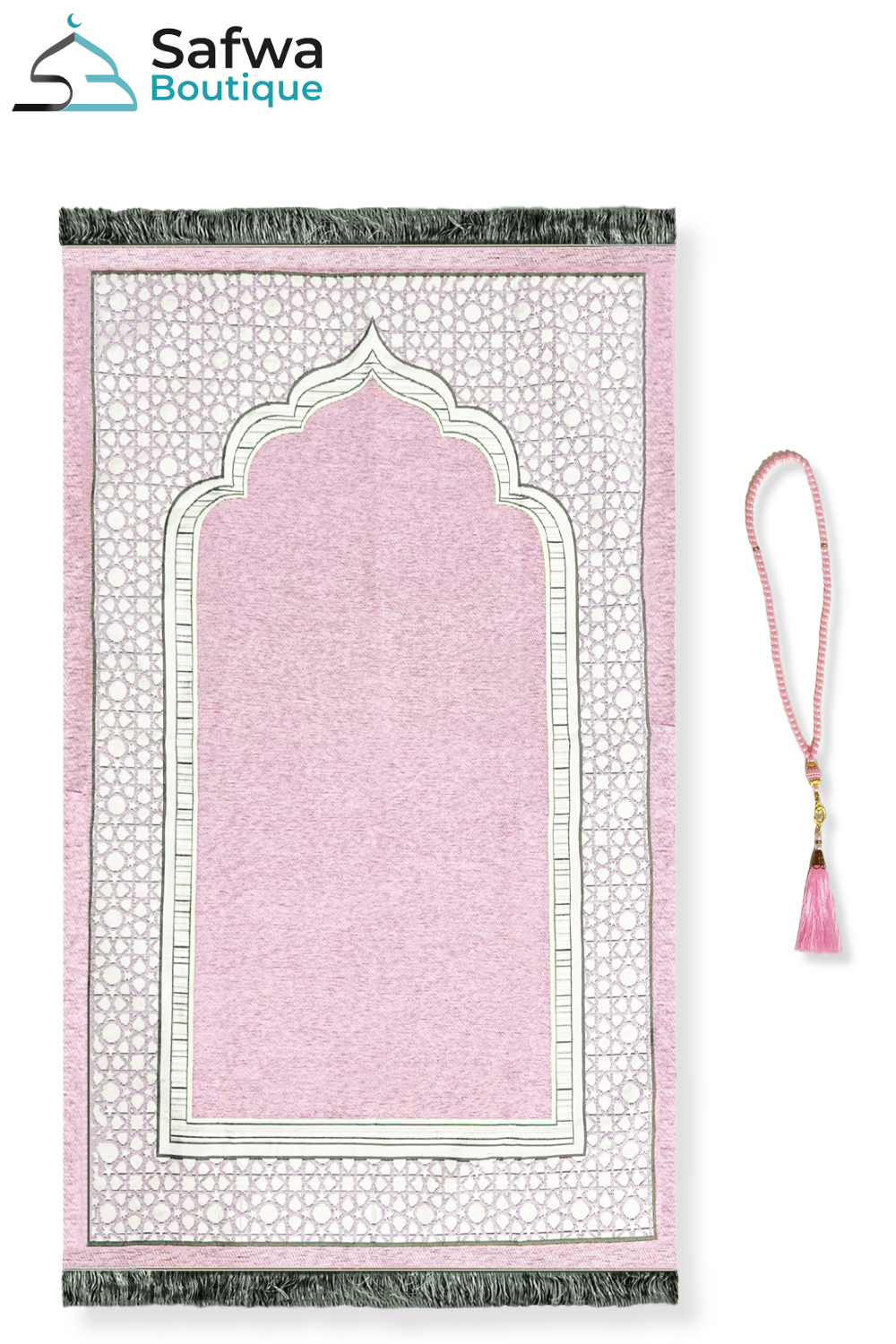 Coffret Cadeau Transparent Élégant – Tapis de Prière & Chapelet (Tasbih) | Muslim Box
