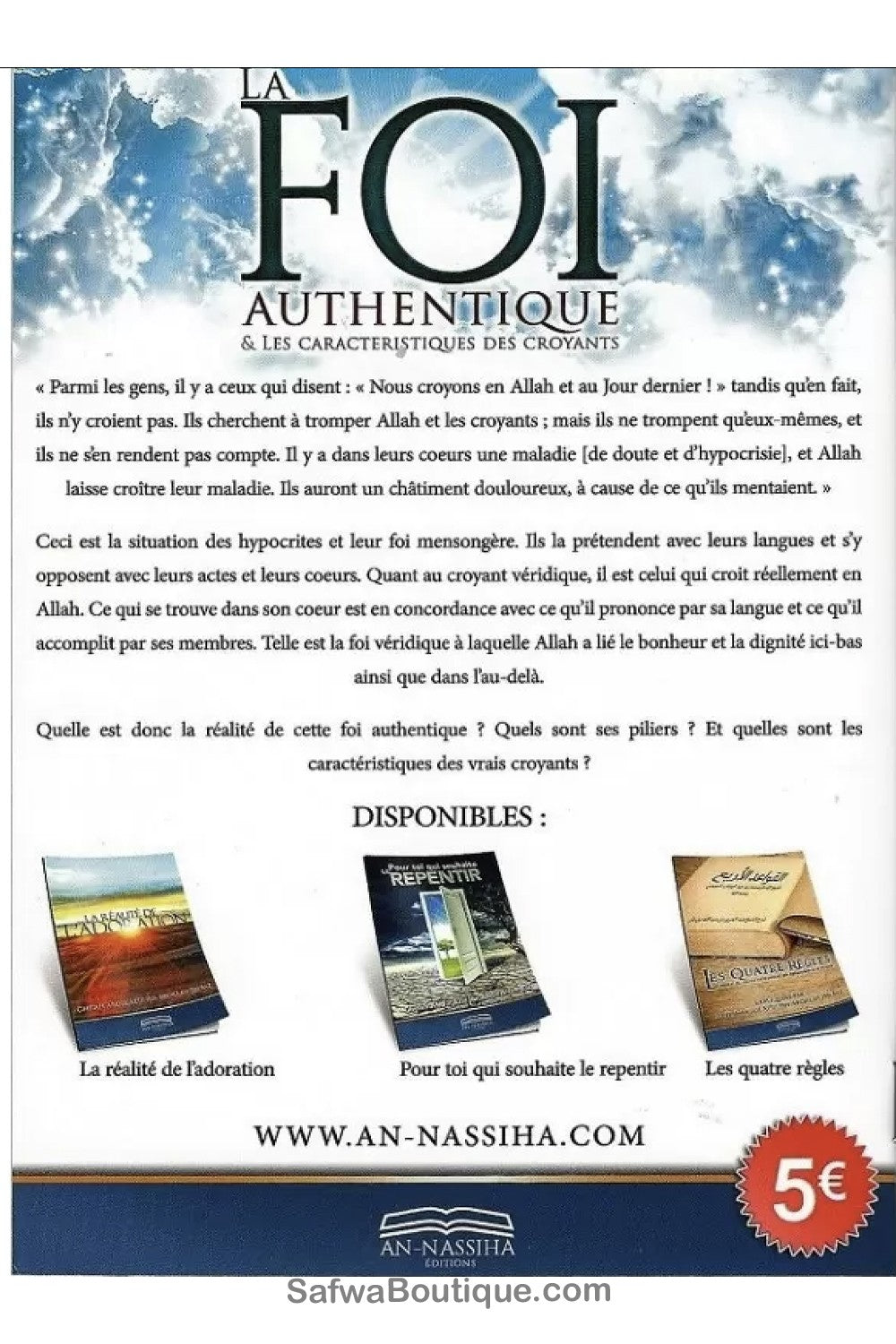 "La foi authentique & les caractéristiques des croyants - Sheikh ibn baz - ÉDITION An-Nassiha