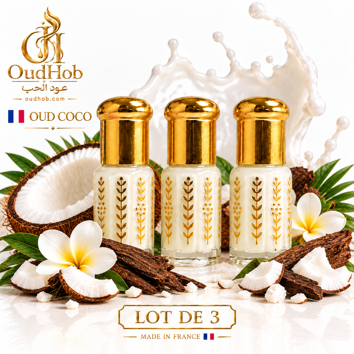 Musc Tahara Oud Coco – Musc Intime Sans Alcool 3 ml - Fabriqué en France – OudHob | عود الحب