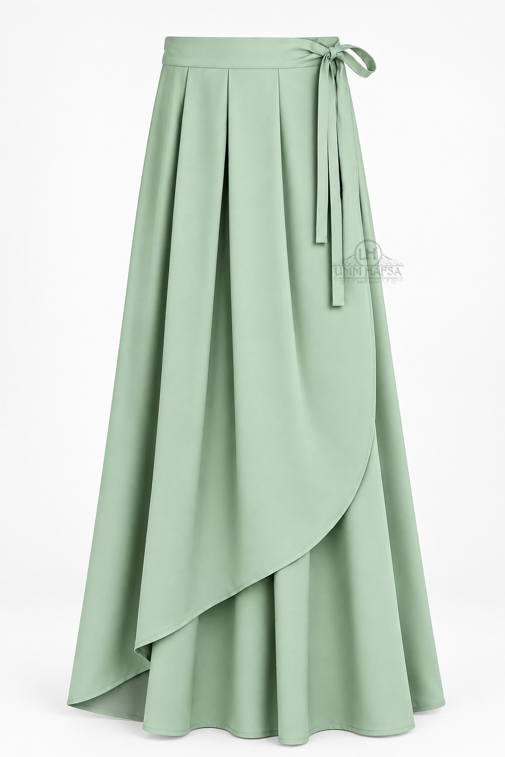 Jupe Portefeuille by Umm Hafsa – Longue, Ample et Fluide – Woolpeach Premium