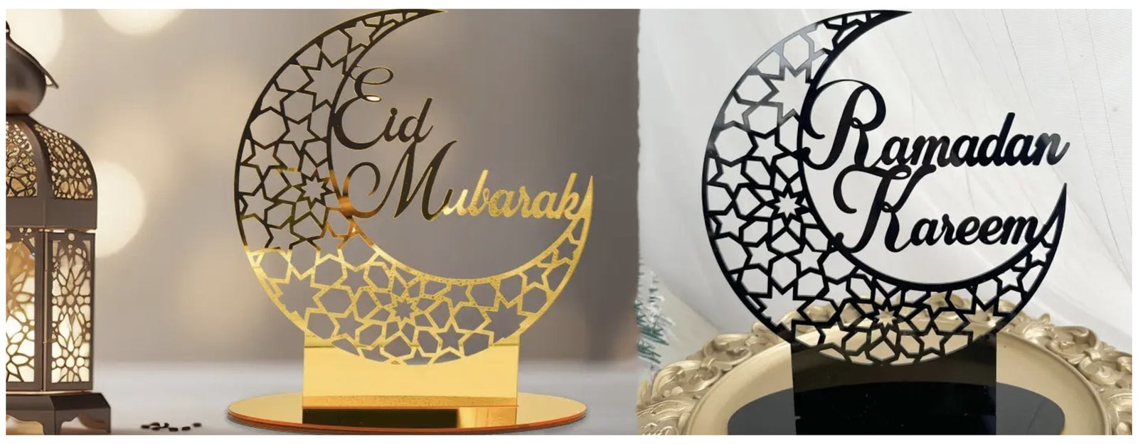 Décorations Eid Mubarak & Ramadan Kareem : Sublimez Vos Fêtes avec Élégance