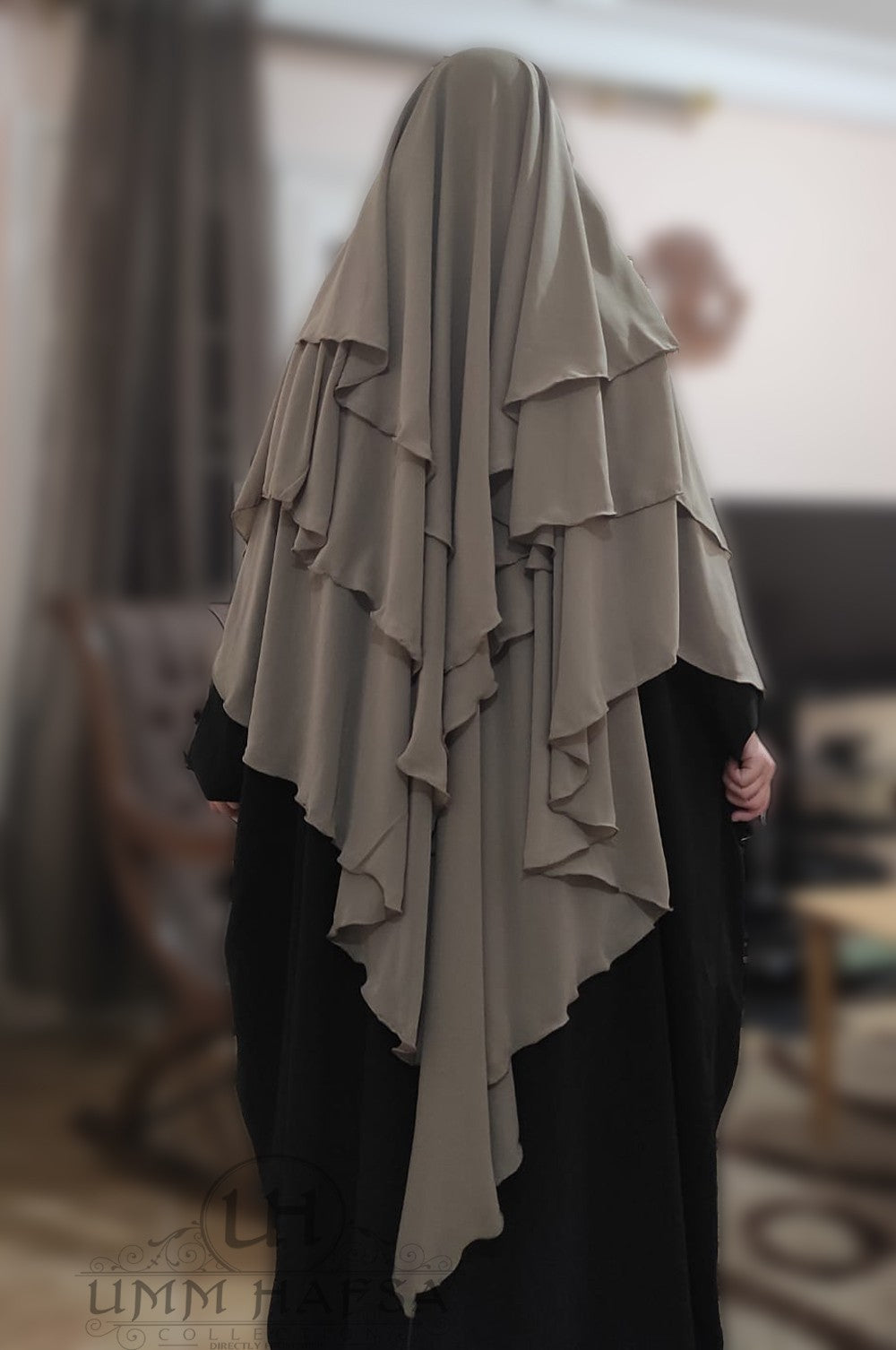 Khimar 3 voiles mousseline Umm Hafsa