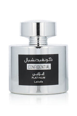 Eau de Parfum Confidential Private Platinum 100mL Lattafa - Lattafa Perfumes Dubaï