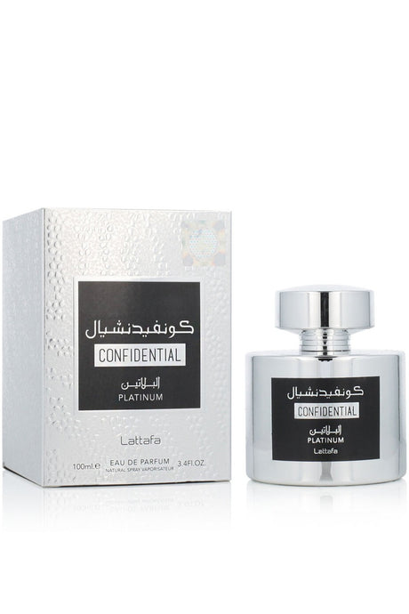 Eau de Parfum Confidential Private Platinum 100mL Lattafa - Lattafa Perfumes Dubaï