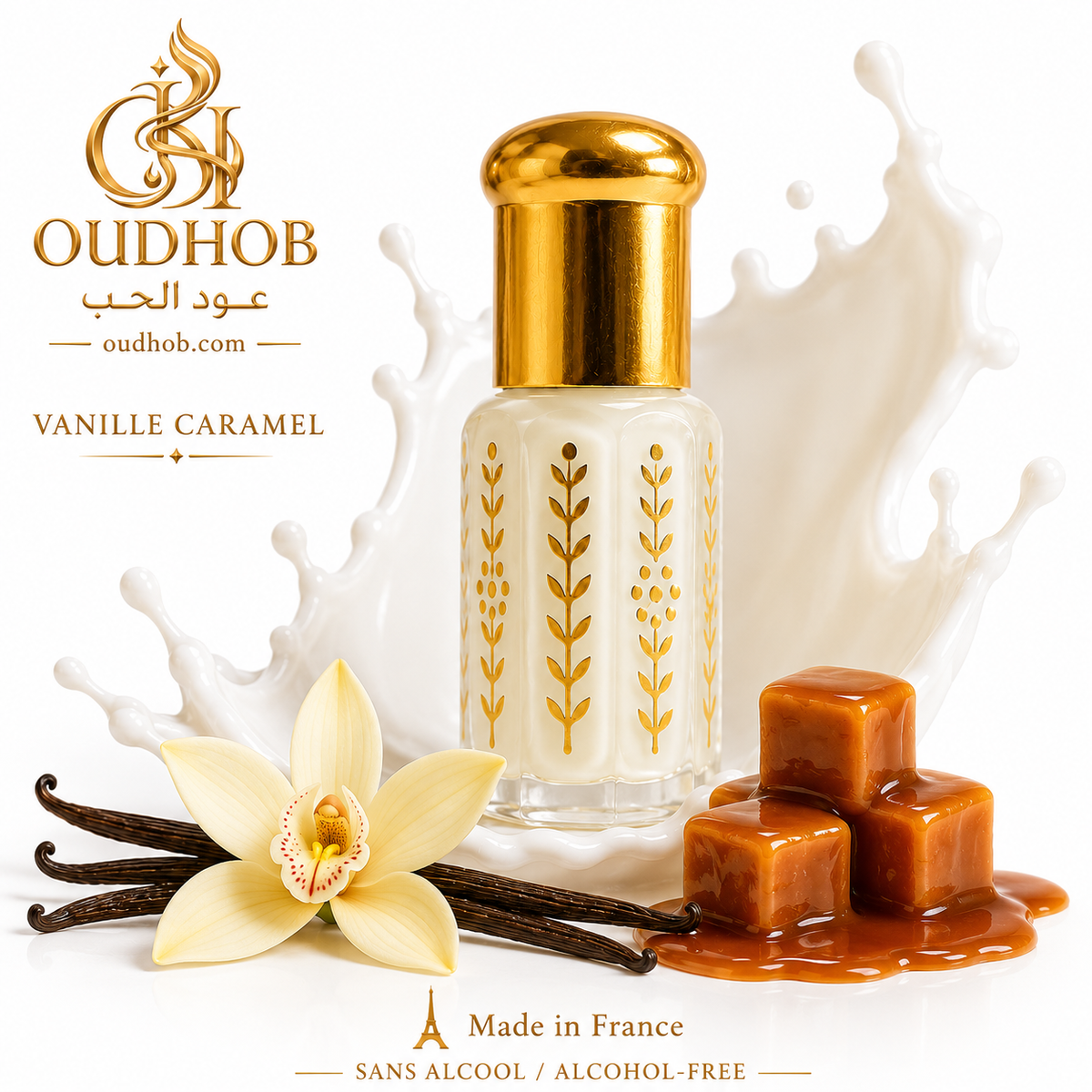 Musc Tahara Vanille Karamel – Intieme Musk Zonder Alcohol 3 ml – OudHob | عود الحب