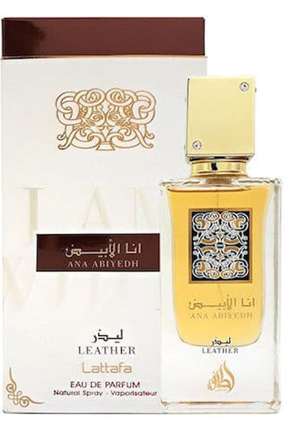 Eau de Parfum Ana Abiyedh Leather Lattafa 60mL - Lattafa Perfumes Dubaï