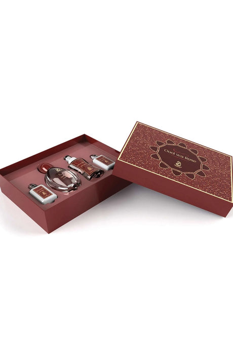 Oud Wa Rose Coffret 4 pièces - My Perfumes Dubaï
