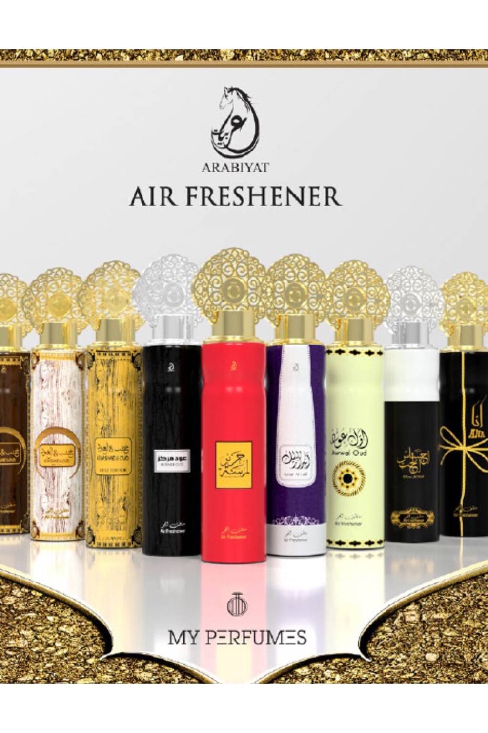 Pack de 12 Parfum d'ambiance Air Freshener 300mL - My Perfumes Dubaï “Arabiyat”