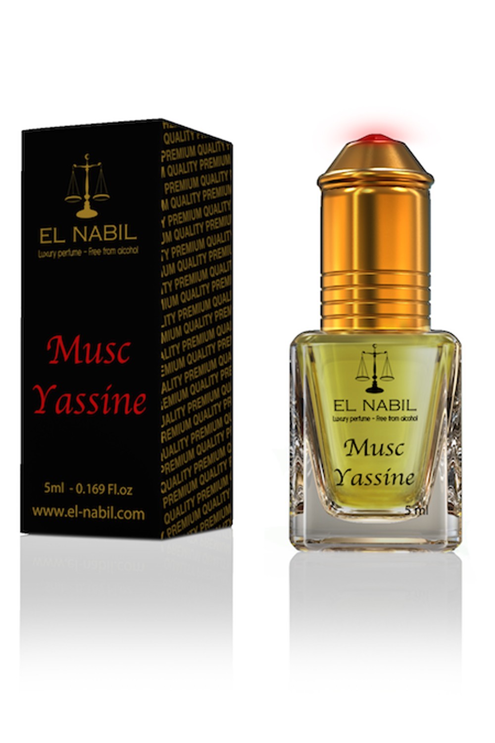 Musc Yassine El nabil 5mL - Extrait de Parfum Sans Alcool - EL NABIL