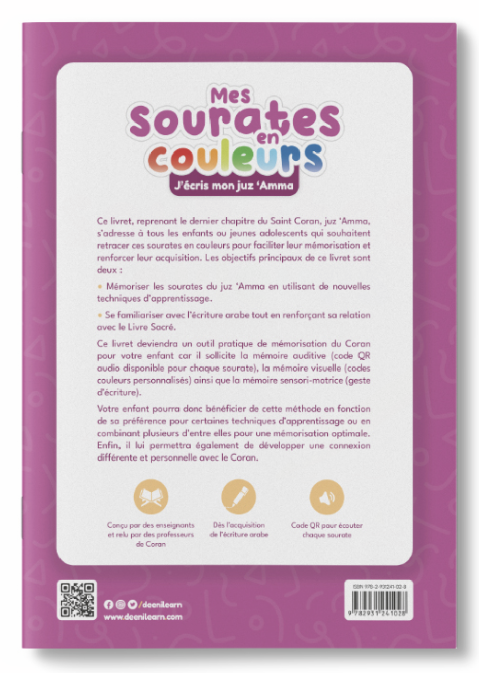 Mes sourates en couleurs : j'écris mon juzz 'Amma - EDITION DeeniLearn