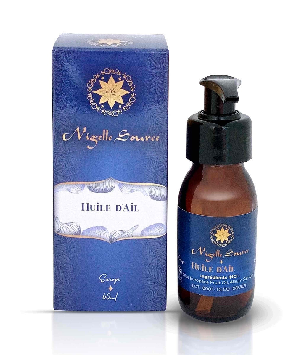 Huile d’Ail Bio du Kenya 60ml Qualité Cosmétique et Alimentaire - Nigelle Source