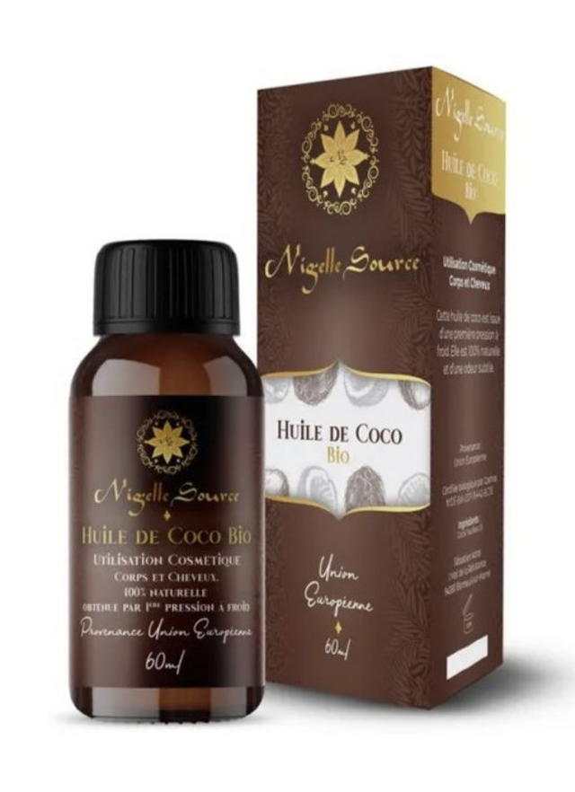 Huile de Coco Bio du Philippines 60ml Usage Cosmétique - Nigelle Source