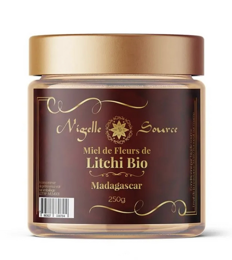 Miel de Litchi Bio certifié Ecocert de Madagascar 250g - Nigelle Source