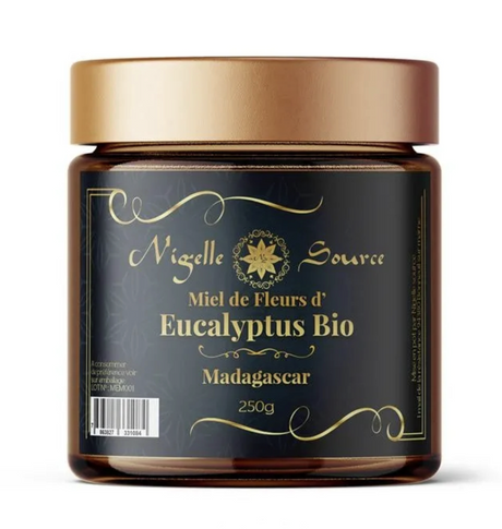 Miel d'Eucalyptus Bio certifié Ecocert de Madagascar 250g - Nigelle Source