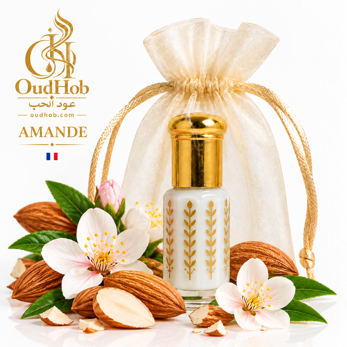 Musc Tahara Amande – Musc Intime Sans Alcool 3 ml - Fabriqué en France – OudHob | عود الحب
