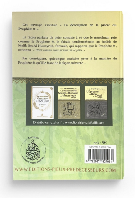 La Description De La Prière Du Prophète, De Cheikh Raslan - Éditions Les Pieux Prédécesseurs