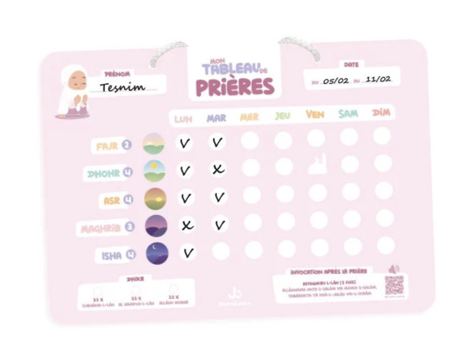 Mon Tableau De Prières - EDITION DeeniLearn