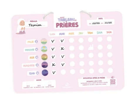Mon Tableau De Prières - EDITION DeeniLearn