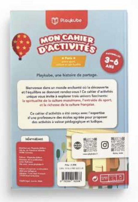 Mon cahier d'activités : Edition Paris 3-6 ans - Éditions Playkube