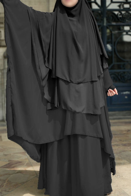 Abaya 2 pièces à clips Umm Hafsa